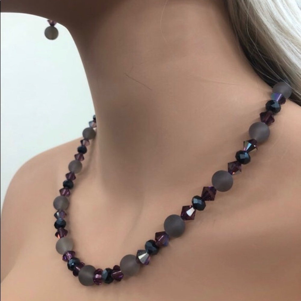 NWT Swarovski Crystal Necklace Set - Picture 5 of 11